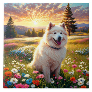 Samoyed Dog   Ceramic Tile