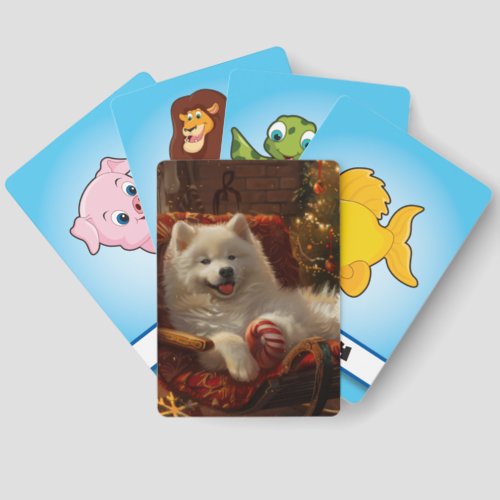 Samoyed Dog Christmas Festive  Matching Game Cards