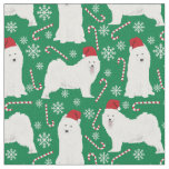 Samoyed dog christmas holiday fabric