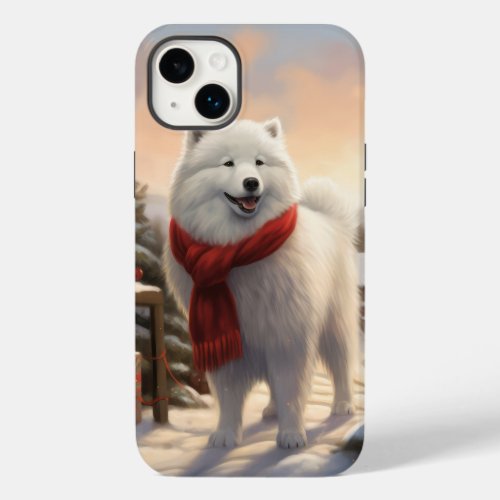 Samoyed Dog in Snow Christmas  Case_Mate iPhone 14 Plus Case