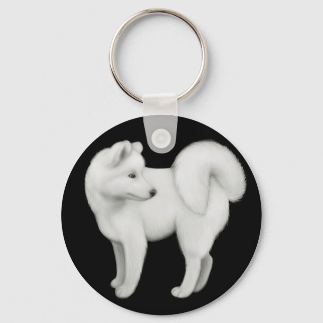 Samoyed Dog Keychain (Front)
