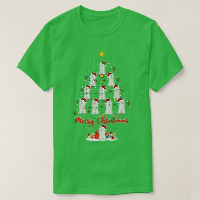 Samoyed Dog Lover Xmas Matching Santa Samoyed Chri T-Shirt (Design Front)