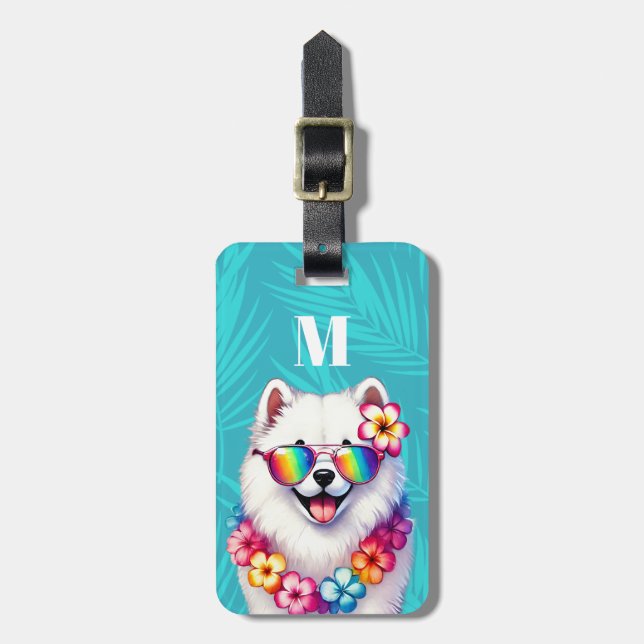 Samoyed Dog Luggage Tags (Front Vertical)