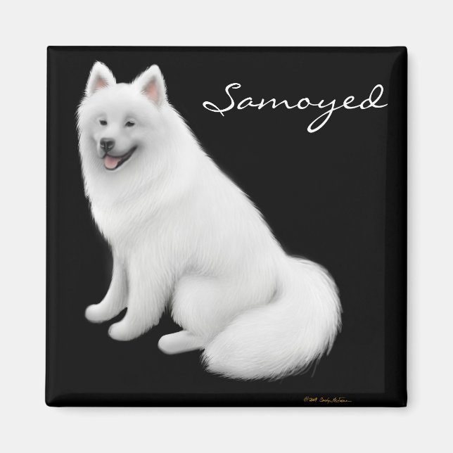 Samoyed Dog Magnet (Front)