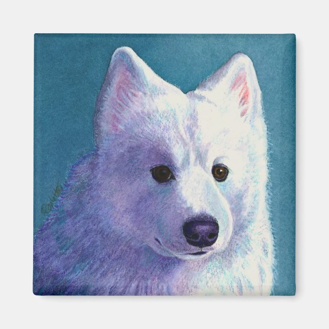 Samoyed Dog Magnet - "Buddha" (Front)