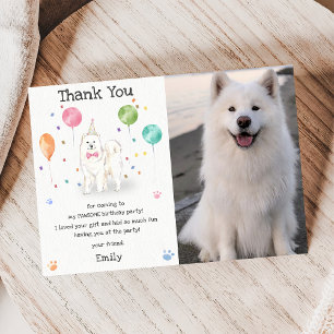 Samoyed Dog Puppy Dog Birthday Thank You Card