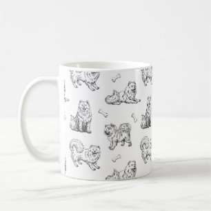 Samoyed dogs pattern coffee mug