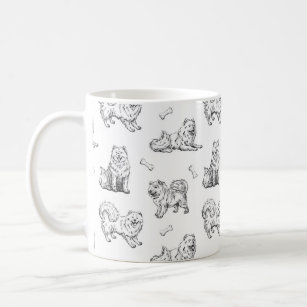 Samoyed dogs pattern coffee mug
