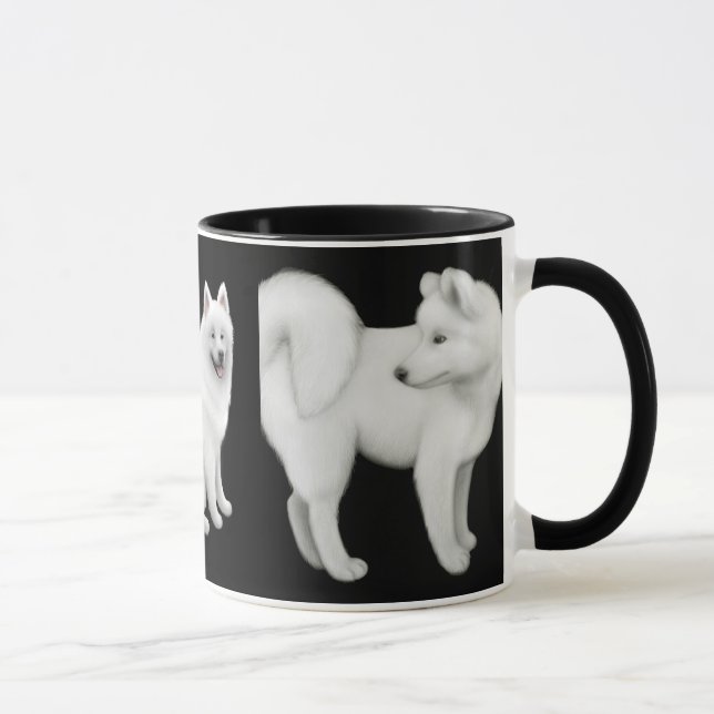 Samoyed Dogs Ringer Mug (Right)