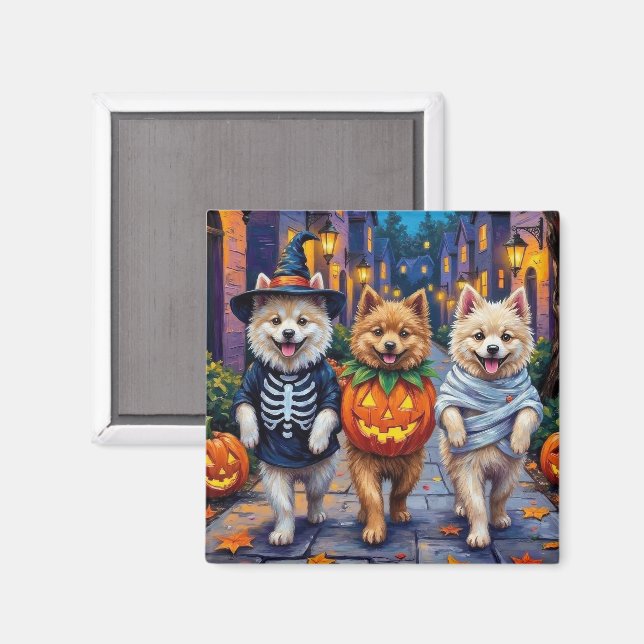 Samoyed Dogs Trick-or-Treating Halloween Costumes Magnet (Front/Back)