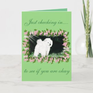 Samoyed Encouragement Greeting Card;Designs by Lee Card
