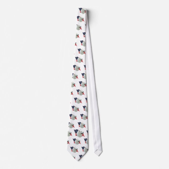 Samoyed Flag Neck Tie (Front)
