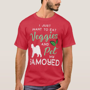 Samoyed Funny Vegan Dog Lover Owner Xmas Birthday T-Shirt