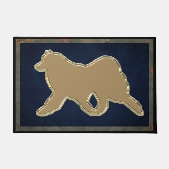 Samoyed  Gold 24"x36" Exquisite Doorway Entry Mat (Front)