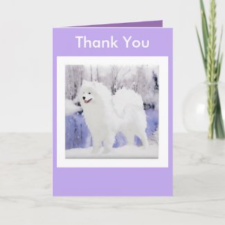 Samoyed Greeting Card; Change the Message Options Card