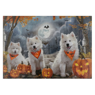 Samoyed Halloween Spooky Cutting Board