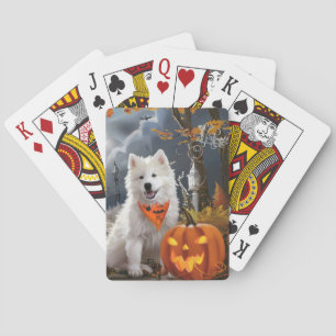 Samoyed Halloween Spooky Poker Cards