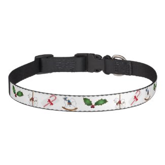 Samoyed Holiday Med/Lrg Dog Collar