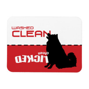 Samoyed Husky Dog Dishwasher Magnet - Licked Clean
