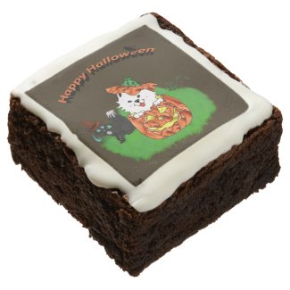 Samoyed In a Pumpkin  Square Brownies