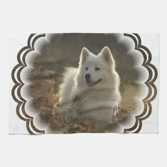 Samoyed Kitchen Towel (Horizontal)