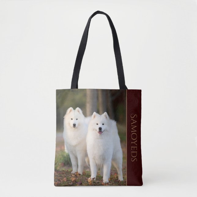 Samoyed Lovers Tote Bag (Front)
