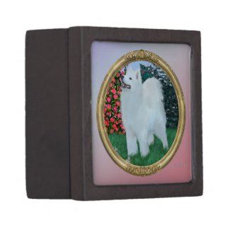 Samoyed Magnetic Wooden Gift Box-Mediium Gift Box