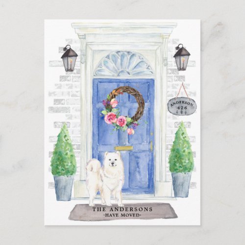 Samoyed Moving Announcement Postcard