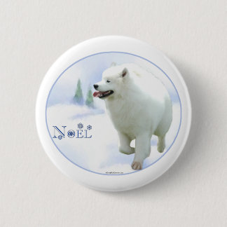 Samoyed Noel Button