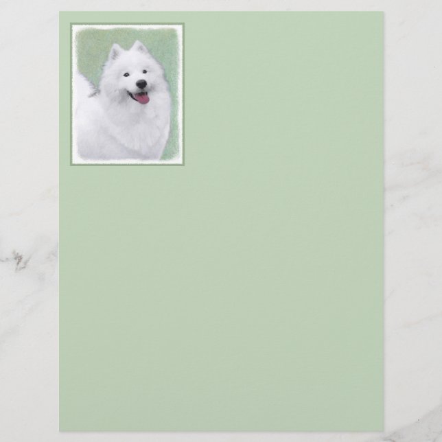 Samoyed Painting - Cute Original Dog Art (Front)