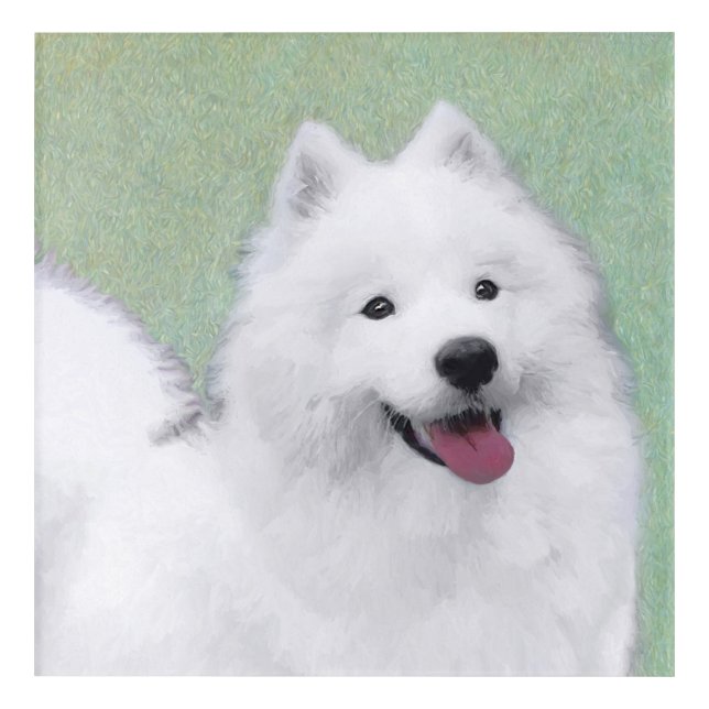 Samoyed Painting - Cute Original Dog Art (Front)