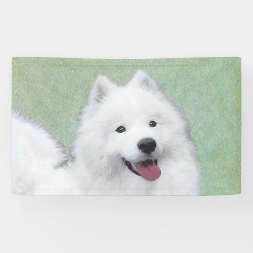 Samoyed Painting _ Cute Original Dog Art Banner