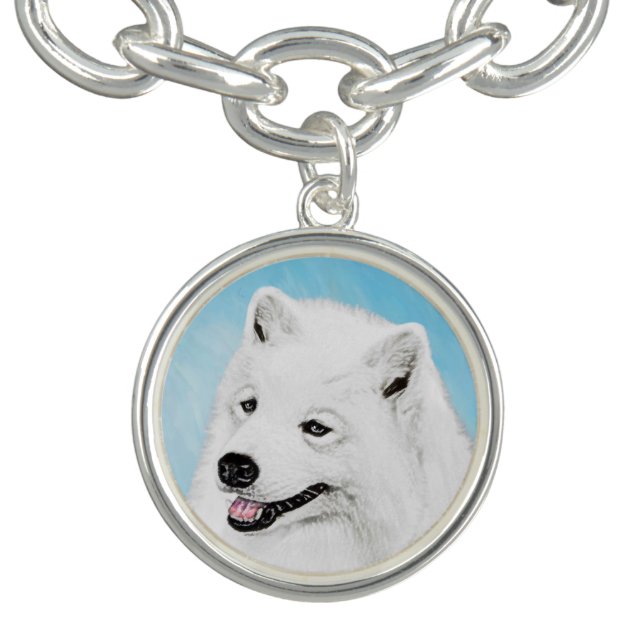 Samoyed Painting - Cute Original Dog Art Bracelet (Design)