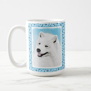 Samoyed Painting - Cute Original Dog Art Coffee Mug