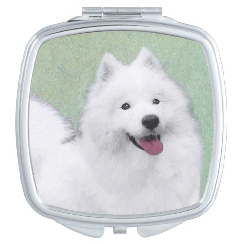 Samoyed Painting _ Cute Original Dog Art Compact Mirror
