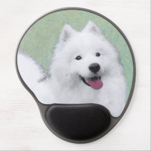 Samoyed Painting - Cute Original Dog Art Gel Mouse Pad
