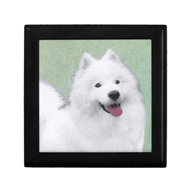 Samoyed Painting - Cute Original Dog Art Gift Box (Front)