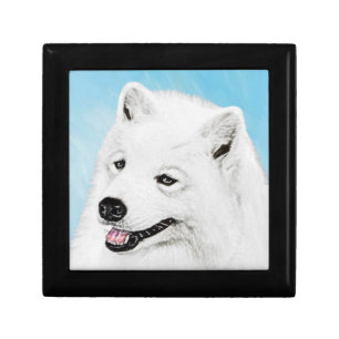 Samoyed Painting - Cute Original Dog Art Gift Box
