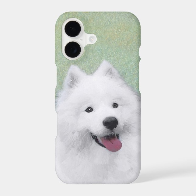 Samoyed Painting - Cute Original Dog Art iPhone Case (Back)
