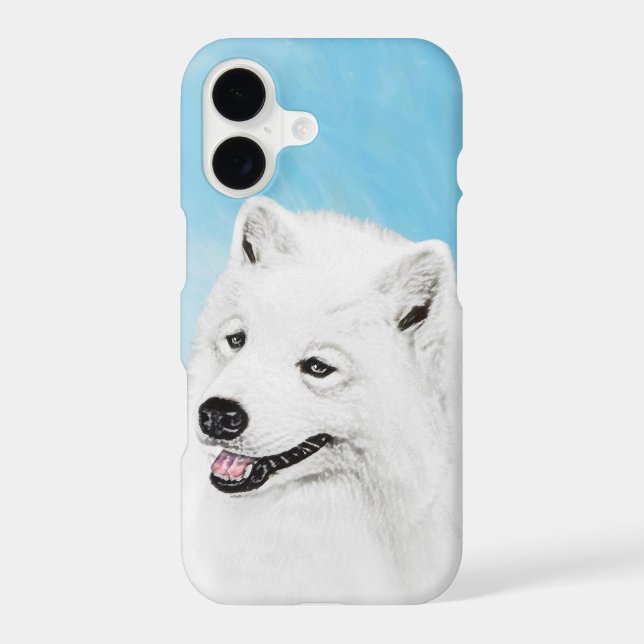 Samoyed Painting - Cute Original Dog Art iPhone Case (Back)
