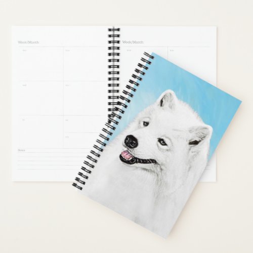 Samoyed  Painting _ Cute Original Dog Art Planner