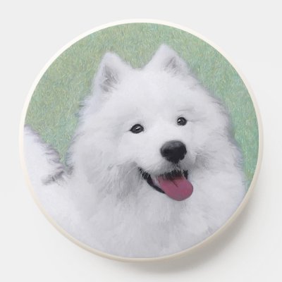 Samoyed Painting - Cute Original Dog Art PopSocket