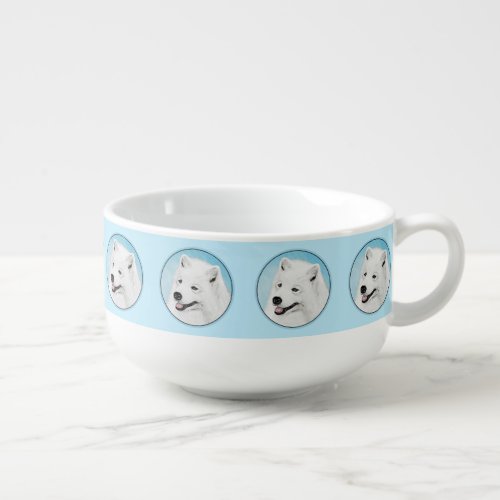 Samoyed Painting _ Cute Original Dog Art Soup Mug