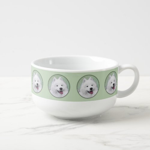 Samoyed Painting _ Cute Original Dog Art Soup Mug