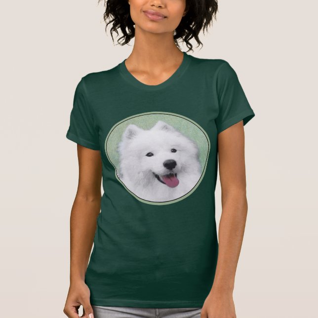 Samoyed Painting - Cute Original Dog Art T-Shirt (Front)