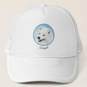 Samoyed Painting - Cute Original Dog Art Trucker Hat