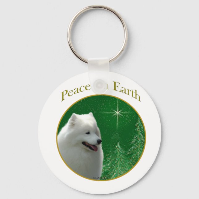 Samoyed Peace Keychain (Front)