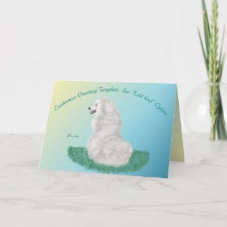 Samoyed Personalized Greeting Card ; Done Your Way