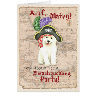 Samoyed Pirate Invitation