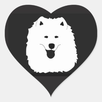 Samoyed Portrait, Glossy Stickers Sheet of 20!